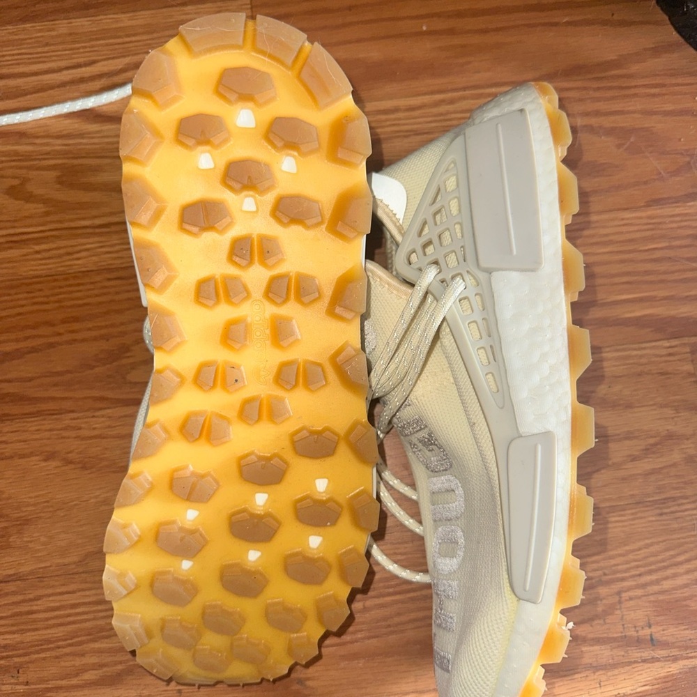 adidas human race Cream and Gray Sneakers - Picture 6 of 8